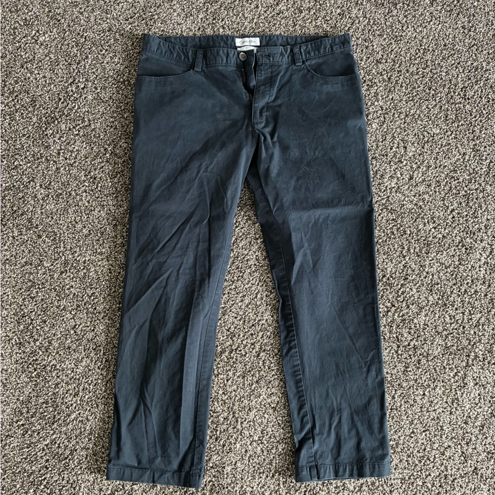 Calvin Klein Men's Dark Gray Chinos